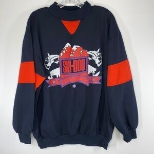Vintage SkiDoo Bombardier Black Sweatshirt Size Large